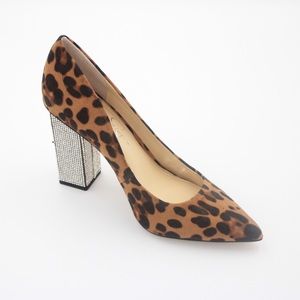 Jessica Simpson cheetah Rhinestone heeled pumps